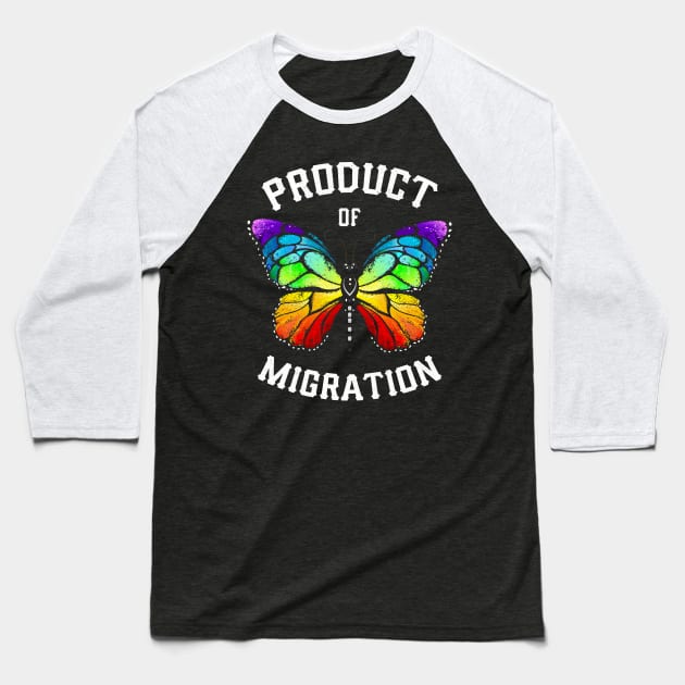 Product of Migration! Hispanic Immigrant Baseball T-Shirt by Jamrock Designs